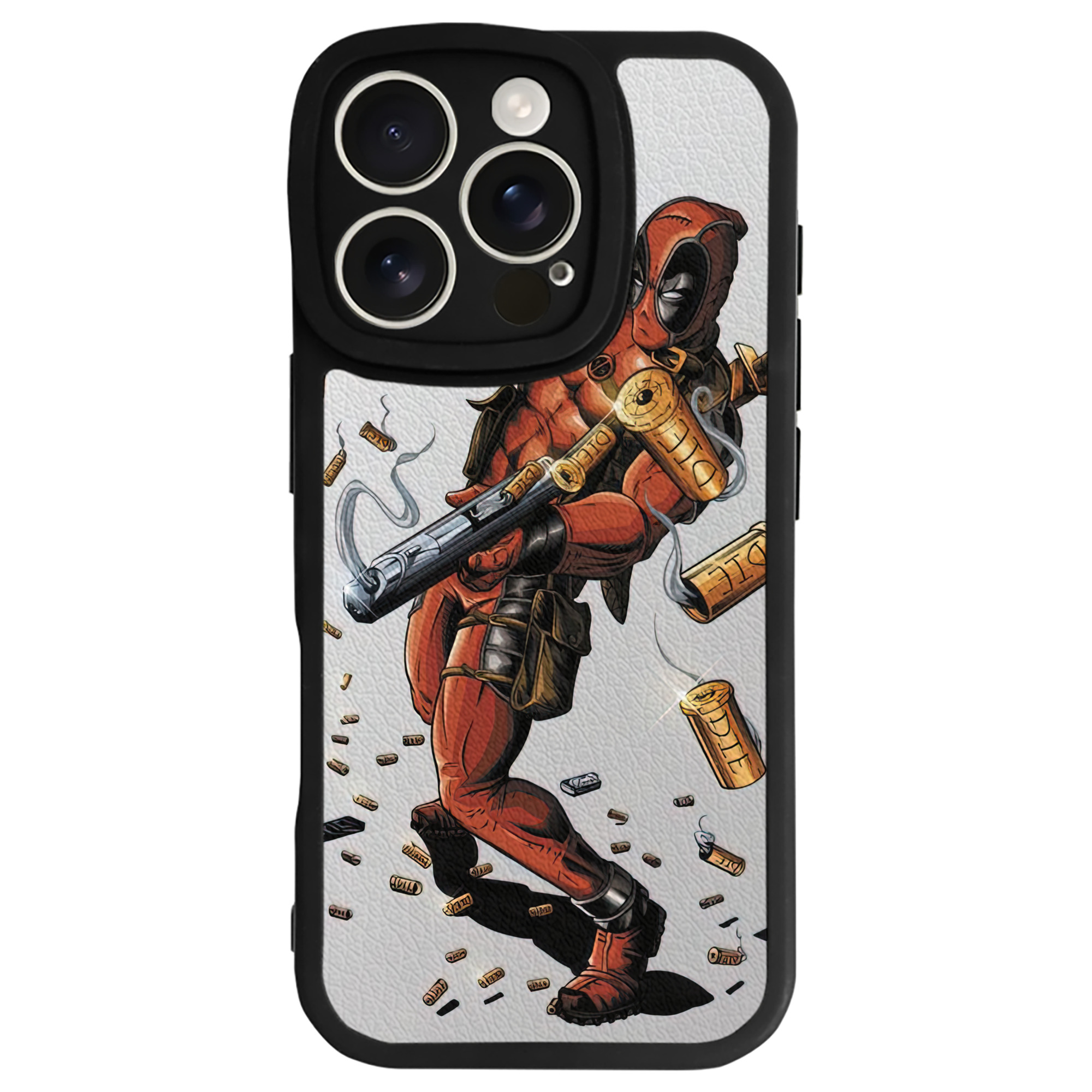 （画像用） Deadpool デッドプール 【iPhone 16シリーズ対応】シリコンスマホケース（レザー調） 材質：シリコン